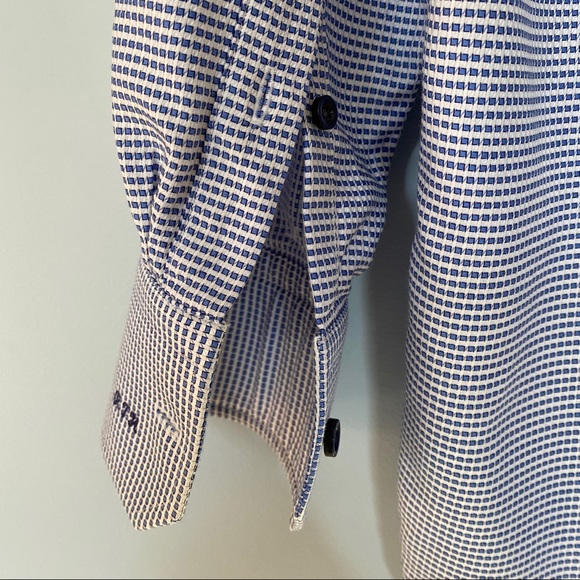 Tailor Store Blue and White Long Sleeve Button Down - Picture 8 of 11